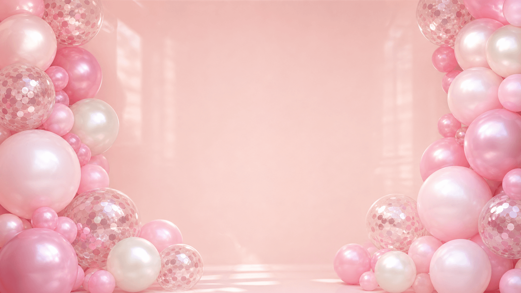 Pink balloon display for the boutique announcement